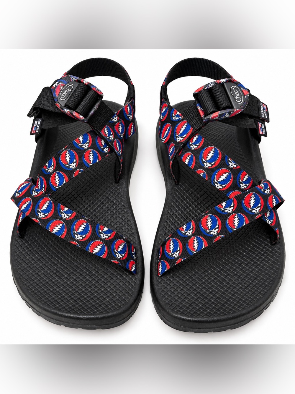 Chaco x Grateful Dead Steal Your Face Sandals Men’s Size 11 Black